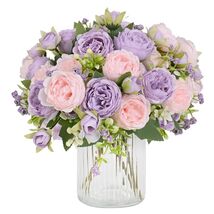 MARTINE MALL 4 Pack Silk Peonies Artificial Flowers Pinkish-Purple Bouquet - $292.66 MXN MARTINE MALL 4 Pack Silk Peonies Artificial Flowers Pinkish-Purple Bouquet - $292.66 MXN
