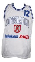 Vlade Divac Jugoslavija Yugoslavia Basketball Jersey Sewn White Any Size image 4