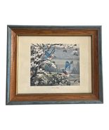 Vintage Gary R. Lucy Missouri’s Trilogy Framed Bird Print Rustic Wood Frame Wall - $28.80