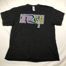 NEW Riot Shirt Size Extra Large Black Checkered Music Metal Cotton - $12.19