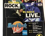 Vintage Hard Rock Live Print Ad 1998 full page vh1 pa3 - £5.44 GBP