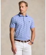 Polo Ralph Lauren Polo Shirt Men&#39;s 2XL AOP Blue Classic-Fit Monogram Str... - $100.59 CAD