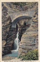 Entrance Cascade Sentry Bridge Watkins Glen New York NY 1941 Postcard E32 - $5.93