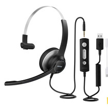 Mpow HC8 USB Headset 3.5mm Jack Office Computer Wired Headphone w/ Mic BH508A - £15.72 GBP