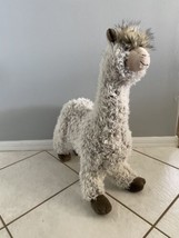 Xtra Large Llama Plush Gray Fuzzy Soft Jumbo Stuffed Animal Toy 31&quot; Alpaca - £23.25 GBP