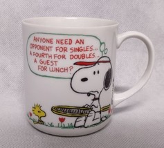 Snoopy Tennis Mug Peanuts Woodstock Coffee Mug  - £15.09 GBP