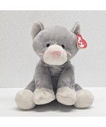 Ty Pluffies Pursley Gray Cat Plastic Eyes 2009 Kitten 8&quot; Plush With Tag! - $915.85 MXN