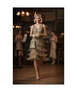 Authentic 1900-1920 Gold Chainmail Type Metal Flapper Handbag Purse Onyx... - $173.25