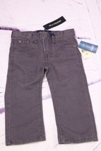 Lucky Brand Billy Straight Gray Denim Jeans Adjustable Waist Toddler Boy Size 2T - £17.90 GBP