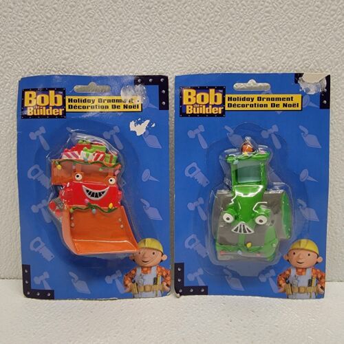 Primary image for 2003 Kurt Adler Bob The Builder Muck & Roley Holiday Christmas Ornaments