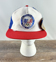 1984 Los Angeles Olympics Trucker Style Snapback Baseball Hat - Levi Strauss Co. - £54.17 GBP