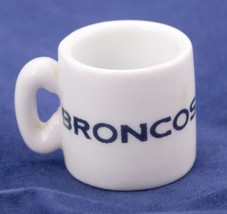 NFL Miniature Coffee Mug Denver Broncos Fan Collectible Ornament Vintage - £4.57 GBP