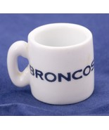 NFL Miniature Coffee Mug Denver Broncos Fan Collectible Ornament Vintage - £4.50 GBP