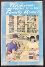 Vintage 1950 Florida Fruits &amp; Vegetables in the Family Menu 6&quot; x 9&quot; Mary Stennis - £6.86 GBP