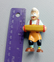 Applause Geppetto Figure Squeezebox Accordian 3&quot;  Plastic - £9.74 GBP