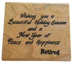 Touche Rubber Stamp Wishing You a Beautiful Holiday Season and New Years Peace - £7.04 GBP