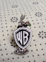 Vintage WB Warner Bros Lapel Hat Enamel Pin Bugs Bunny London Record Label Rare - £5.74 GBP