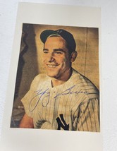 Yogi Berra Signed Autographed Vintage Photo Attached to 3x5 Index Card - £20.93 GBP