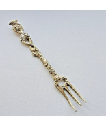 Antique Montagnani Italy Orante Brass Serving Fork  4 7/8&quot;  Renaissance - $703.88 MXN