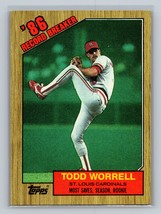 Todd Worrell #7 1987 Topps St. Louis Cardinals - £1.57 GBP