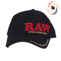 1x Bag Raw Black Curved Bill Adjustable Hat | Poker Included | 100% Cotton - £34.60 GBP