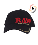 1x Bag Raw Black Curved Bill Adjustable Hat | Poker Included | 100% Cotton - $45.44