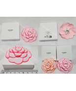 2pcs Set Chanel Mother's Day Camellia Gift Packaging Neon Pink & Orange Pair - £51.36 GBP
