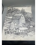 Rose Mary Goodson Print The Prairie Sketched  In Nemo SD 1976 Unframed - $43.31 CAD