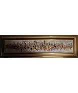 MID CENTURY ABSTRACT CITYSCAPE PAINTING ON BOARD SIGNED DATED MATTED  &amp; ... - $48,710.78 MXN