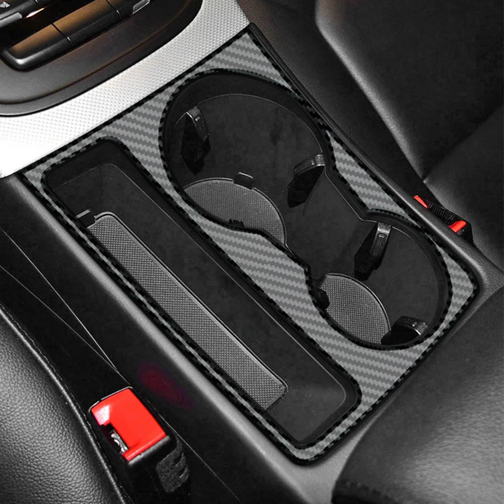 Carbon Fiber Center Console Water Cup Holder Cover Trim for Audi A4 B8 A5 2009 - £12.32 GBP