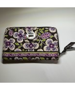 Vera Bradley Plum Petals Turnlock Wallet Retired Print EUC - $253.03 MXN