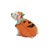 Dog Costume Pumpkin Scary 3D Jack-O-Lantern Thick Soft Plush Funny Halloween (La - £21.96 GBP+