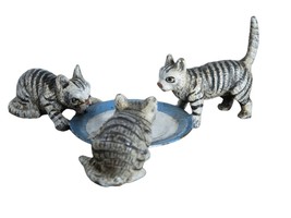 Austrian Cold Painted Bronze 3 Cats at Bowl - $183.15