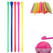 1200 Smoothie Spoon Straws Milkshake Multi Color Slushy Party Snow Cone Drinks - £68.17 GBP