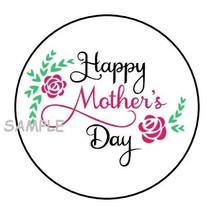 30 HAPPY MOTHER&#39;S DAY ENVELOPE SEALS LABELS STICKERS 1.5&quot; ROUND GIFTS FL... - £5.85 GBP