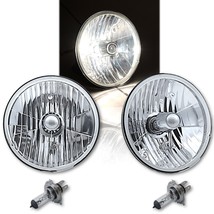 Glass/Metal Headlight Halogen Light Bulb Headlamp Pair Fits: 77-18 Jeep ... - £66.80 GBP