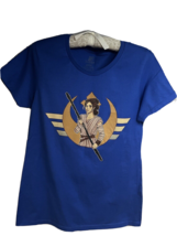 Tee Fury Star Wars Rae Rebel Limited Blue Graphic T-Shirt 3XL Stretch Cotton New - £7.76 GBP