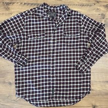 VTG Abercrombie &amp; Fitch Shirt Men&#39;s Small Red Plaid Long Sleeve Button Down - £15.61 GBP