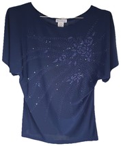 Bleeker &amp; McDougal Women Embellished Beads,Sequins Batwing Short Sleeve ... - $380.79 MXN