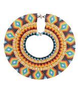 Colombian Beaded Necklace, Medicine necklace, Statement necklace,Rainbow... - $2,219.53 MXN