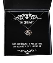 Cute Wife, I Love You, My Beautiful Wife and I Hope That Your Special Day is a J - £38.41 GBP