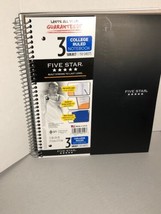 3 Subject, College Ruled, 150 Sheets, 11&quot; x 8-1/2&quot; Five Star 06210 Notebook - £7.08 GBP