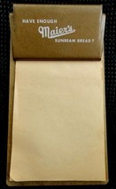 Vintage MAIER&#39;S SUNBEAM BREAD metal CLIPBOARD w/tablet - £138.27 GBP