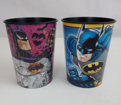 Batman DC Comic 16 oz Plastic Cup x2 Designware - $6.78