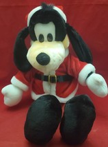 Walt Disney Company 18&quot; Goofy Santa Plush Christmas - £7.75 GBP