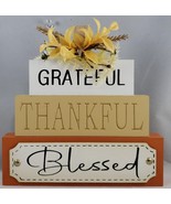 Spooky Village Grateful, Thankful And Blessed Halloween Wood Sign Decor - $618.32 MXN
