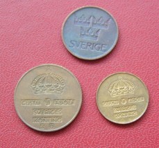 #SW7 Sweden Swerige coins set lot 5 ORE 1973 &amp; 2 ORE 1965 &amp; 1 ORE 1965 - $9.49