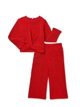 Wonder Nation Toddler Girl Size 2T Holiday Top and Pants, RED 2 Piece Set - £4.54 GBP