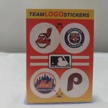 1991 Fleer Team Logo Stickers Indians Tigers Mets Phillies Baseball MLB ... - $3.83