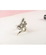 925 STERLING SILVER RING WITH WOMAN AND BOTTOM PINCERS Size 6 - BEST PRICE - €33,87 EUR